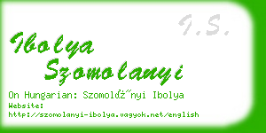 ibolya szomolanyi business card